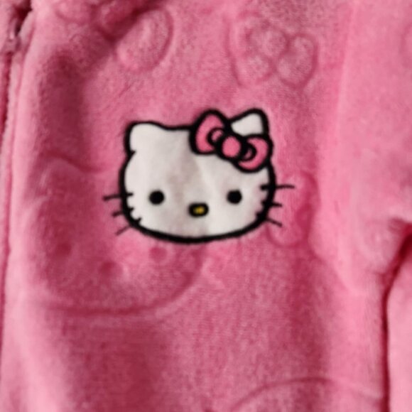 Hello Kitty Y2K Full Zip One Piece Hooded Loungewear Size M - Picture 3 of 5